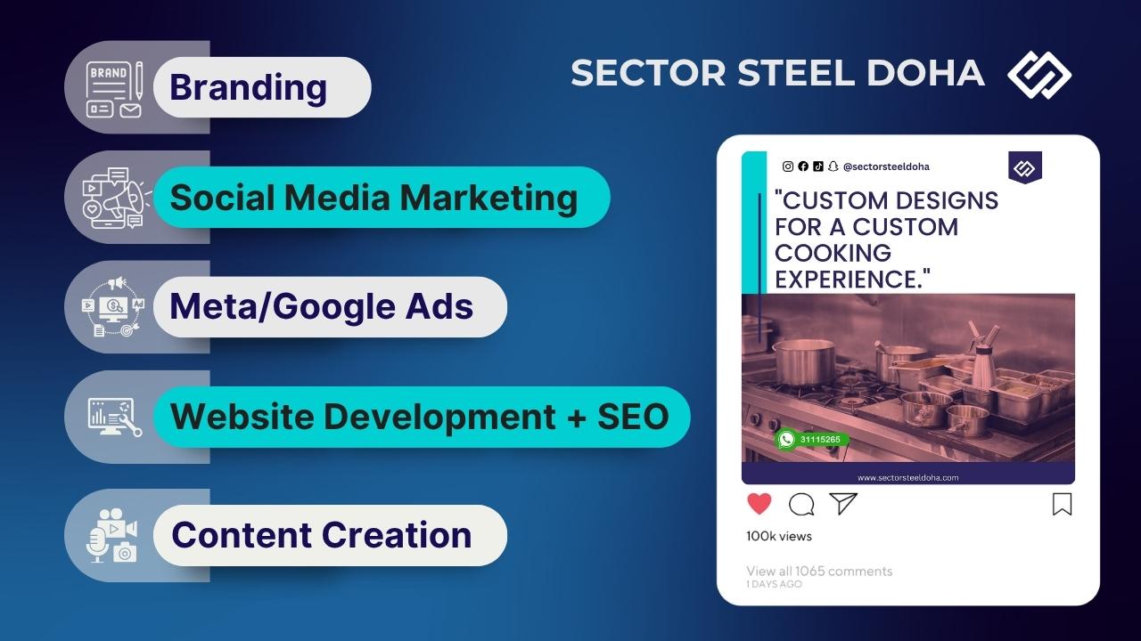 Branding+Marketing For Sector Steel Doha